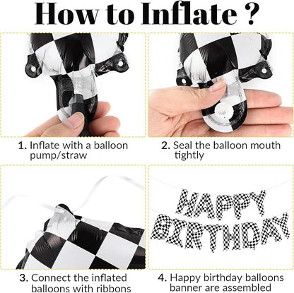 Happy Birthday Balloons Banner, Foil Balloon Personalized Name Letters Balloons - Image 7