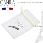 Camila Paris CP2818 French Hair Barrette Clip for Girls, Handmade, Onyx, Metal-Free Closure Strong Hold Grip Hair Clips for Women, No Slip and Durable Styling Girls Hair Accessories, Made in France