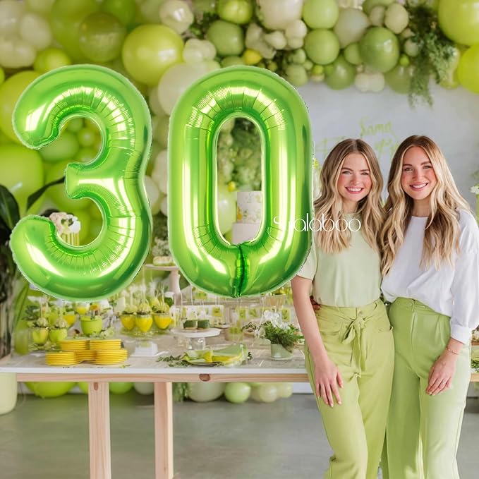 40 Inch Green Number 30 Balloon Lime Big Large Helium Number 0-9 | Giant - Image 3