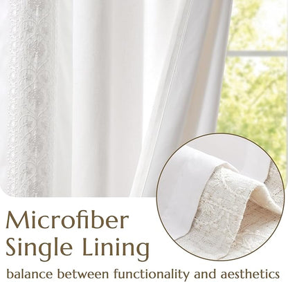 jinchan Floral Linen Curtains - Image 4