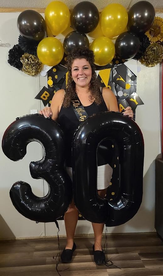 60 Balloon Numbers for 60th Birthday Decorations Women Men Party, Inflation - Image 6
