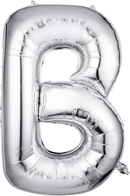 Single Aluminum Hanging Foil Film Silver Letter Balloons B 40 Inch | by FFNIU