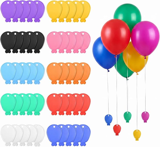 100 Pcs Balloon Weights Plastic Colorful Weights by Unknown