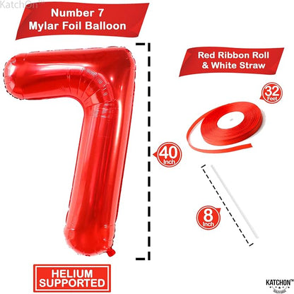 KatchOn, Giant Red Number 7 Balloon - Image 4