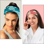 6 Pcs Stretchy Headbands for Women, Absorbed Sport Headband Soft Twist Knotted Headbands for Daily Life Yoga Workout, Dogs Collection Multi Animal