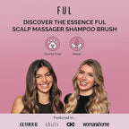 FUL Beige Scalp Massager with Super Soft Silicone Brush for Hair Growth and Exfoliating Scalp, Ideal Scalp Massager Hair Growth Tool and Scalp Brush for Stimulating Hair and Cleansing