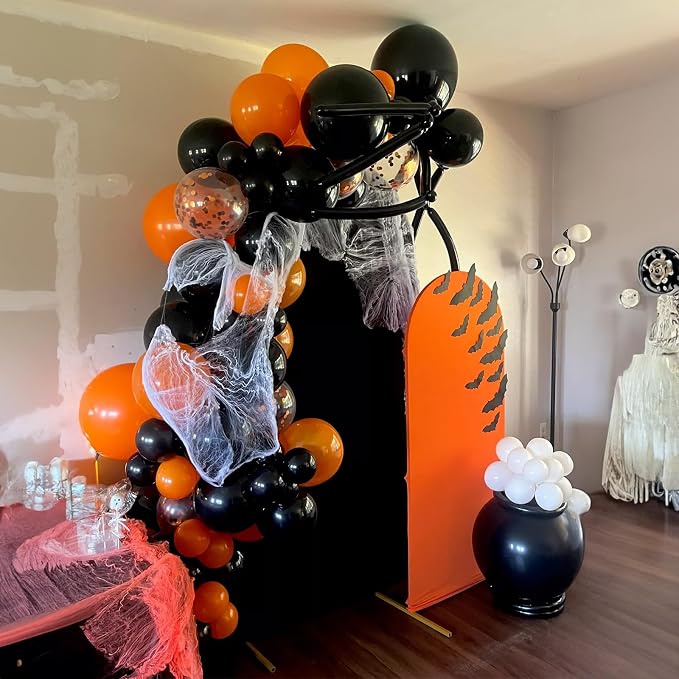 Orange Black White Balloons, 60 Packs 12 Inch Halloween Party Balloons - Image 7