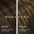 Ve Sunny Clip in Hair Extensions Real Human Hair Balayage Clip in Human Hair Extensions Ombre Brown with Blonde Clip on Extensions for Women Long Straight Hair 24inch 120g 7Pcs
