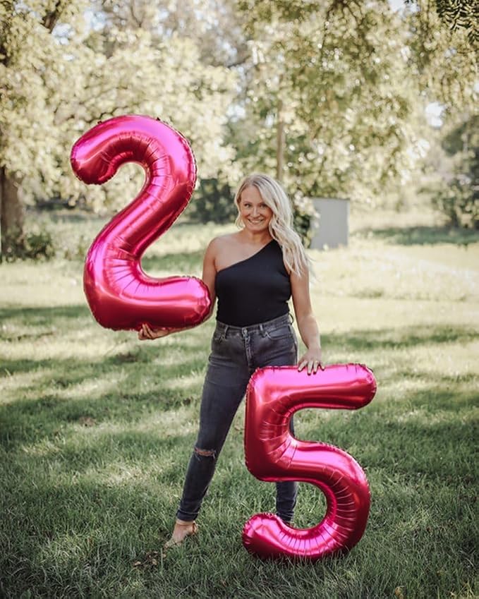 Hot Pink Number 16 Balloon 40 Inch - Image 4