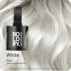 BOLDIFY Hairline Powder (LARGE, 10g) - Root Touch Up Hair Color for Gray Coverage - Bald Spot Concealing Hair Powder for Women & Men - 24-Hour Stain-Proof - White