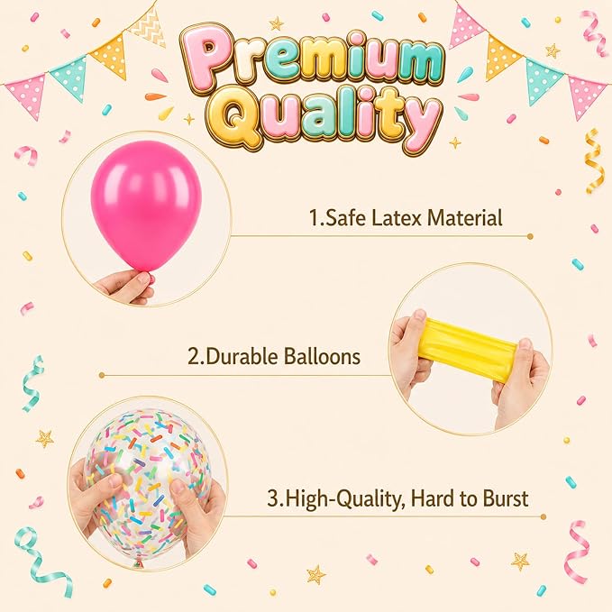 Rainbow Balloons, for Girls Birthday Baby Shower Rainbow Wedding and Summer - Image 3