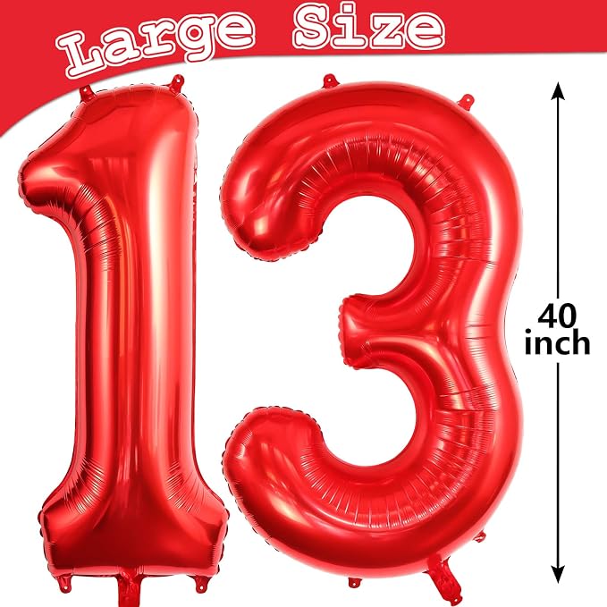 13 Balloon Numbers, Large 13 or 31 Foil Balloons, Big Number Balloon 40 Inch - Image 7