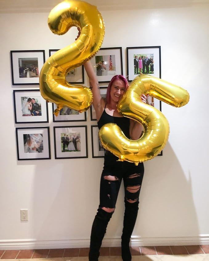 Gold Number 5 Balloon 40 Inch - Image 7