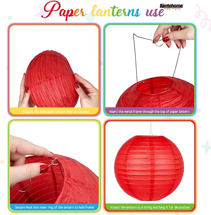 Colorful Paper Lanterns Set - Image 5