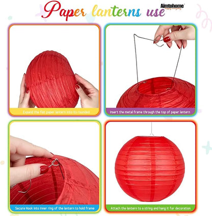 Colorful Paper Lanterns Set - Image 5