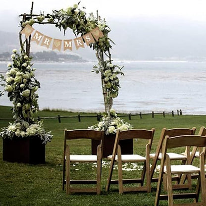 FQTANJU 8 Pcs/Set MR and MRS Burlap Banner, Wedding Hanging Banner - Image 5
