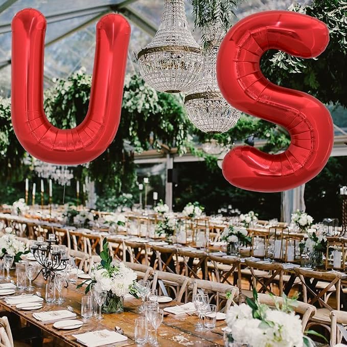 TONIFUL 40 Inch Large Bright Red Letter Balloons A-Z, Giant Jumbo Helium Foil - Image 6