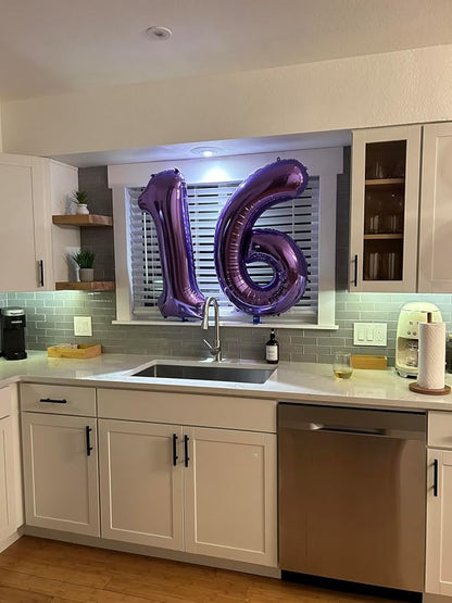 Number Balloons 2 Balloon 40 inch Purple - Image 3