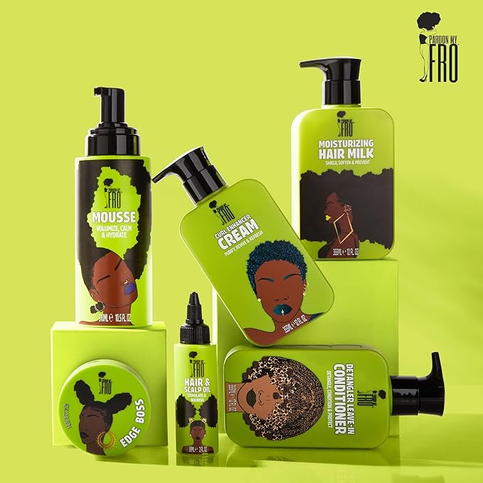 Pardon My Fro Curl Enhancing Cream - Long Lasting Nourishing Cream for Defined, Bouncy Curls - 12 fl oz