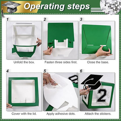 Congratulations Graduation Decor Class of 2026 Green and Black Balloons Arch kit - Image 5