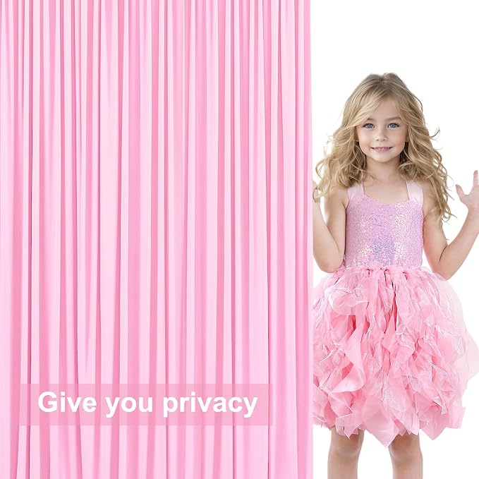 10x12 Pink Backdrop Curtains for Wedding Party Wrinkle Free Backdrops Curtain - Image 7