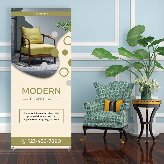 Custom Banner with X Stand 32x78" | Personalized X Banner Stand - Image 5