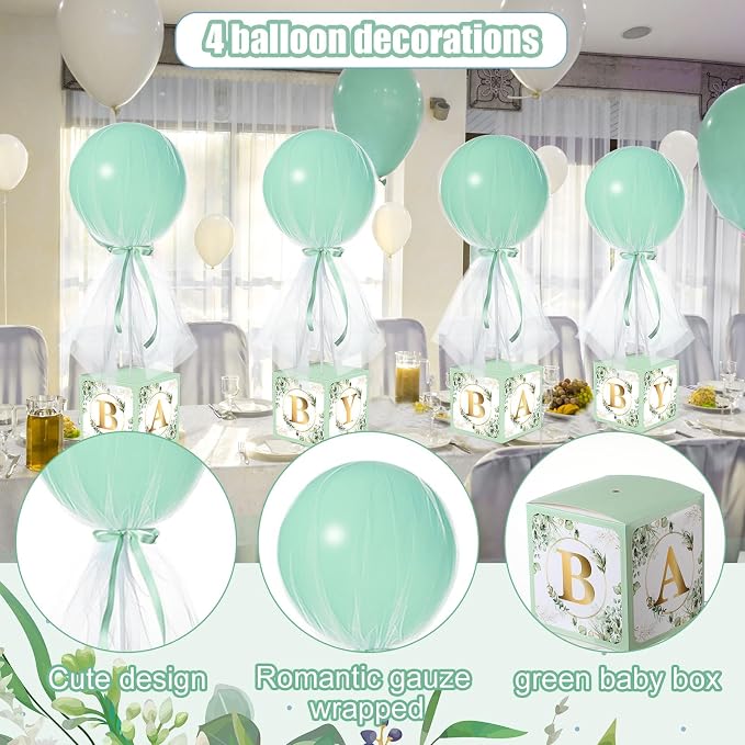 4 Set Sage Green Tulle Tutu Balloon - Image 2