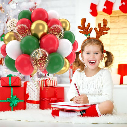 Patimate Red and Green Christmas Balloons Set - Image 6