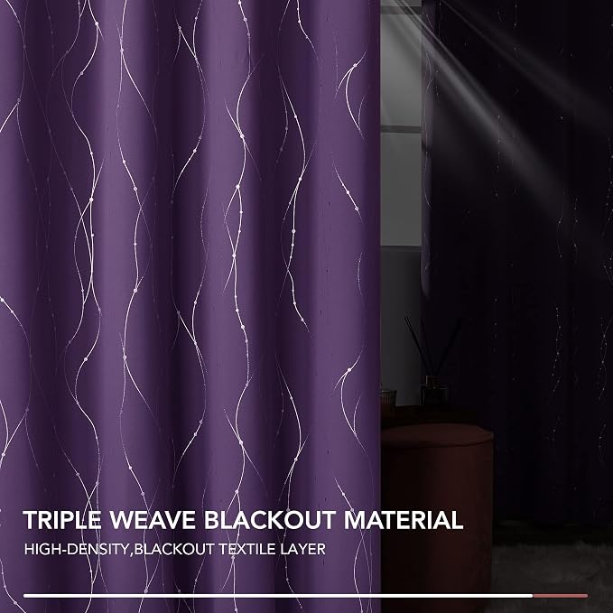 Deconovo Living Room Curtains 36 Inches Long, Thermal Insulated, Room Darkening - Image 3
