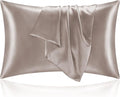 BEDELITE Satin Pillowcase for Hair and Skin, Super Soft and Cooling Similar to Silk Pillow Cases 2 Pack with Envelope Closure, Gift for Women Men(20"x26" Standard Size, Rose Taupe)