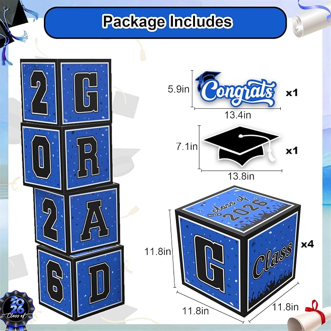 2026 Graduation Decorations, So Proud of You and Class of 2026 Grad Balloon - Image 2