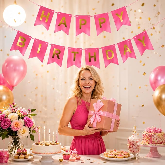 Rose Happy Birthday Banner Sign - Image 7