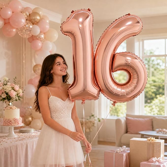 40 Inch Rose Gold Number 1 Balloon, Giant Number Balloons, Birthday Decor | - Image 4