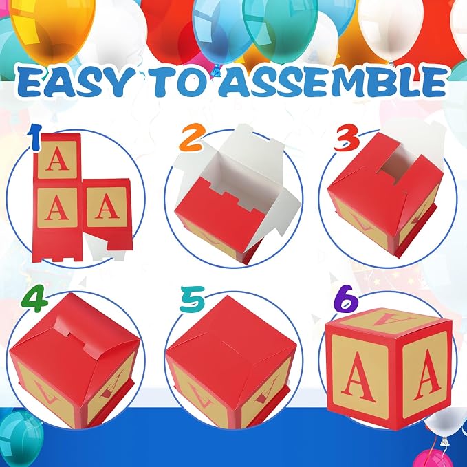 Zhanmai 6 Pcs ABC and 123 Balloon Boxes - Image 4