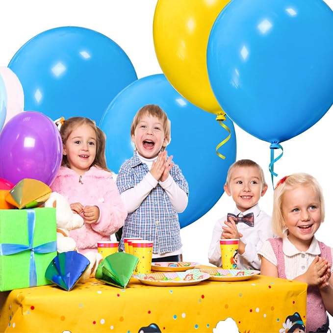 18 Inch Blue Balloons 12 Pack Large Latex Party Balloons Round Helium Balloon - Image 5