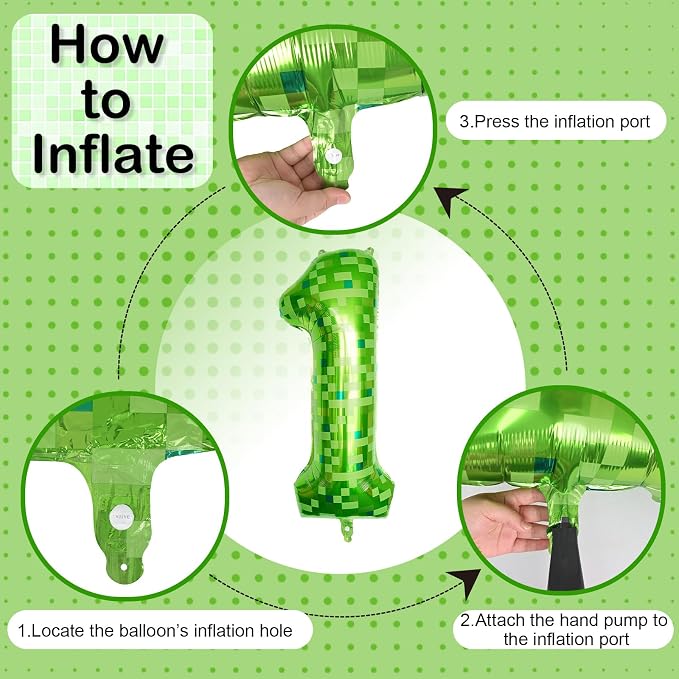 Number 18th Birthday Balloon Lime Green Pixel, 40 Inch Large Dark Kelly Green - Image 8