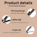 Sparkling Crystal Braided Hair Clips, Woven Hair Clips, New 2025 Women Styling Hair Clip, Women Flower Hair Accessories 4-Pack (champagne)