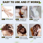 IIIMEIDU Hair Dye Shampoo 3 in 1 for Gray Hair, Herbal Ingredients Shampoo Dark Coffee Hair Dye for Women Men, Grey Coverage 500ml
