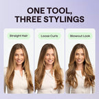 Wavytalk Thermal Brush, 1.5 Inch Ionic Thermal Round Brush Makes Hair Smoother Get Natural Curls (White)