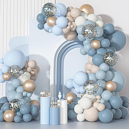 Ouddy Party Dusty Blue Balloons Arch Garland Kit 18 12 10 5 Inch | Different by OuddyParty