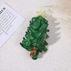 Christmas Tree Hair Clips Christmas Hair Claw Clips Cute Pine Tree Jaw Barrettes Xmas Hair Accessories Funny Strong Hold Grip Green Claw Clip Xmas Holiday New Year Hair Decoration for Women
