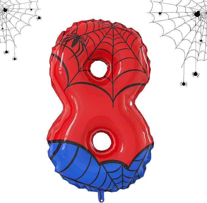 40 Inch Giant Spider Theme Number Foil Balloons by SIXONEAIEN