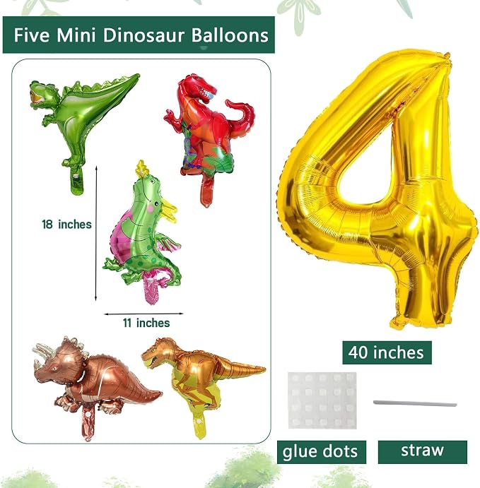 LilyZheng Number 4 Balloon Set, 40 Inch Large Gold Foil Number Balloon - Image 2