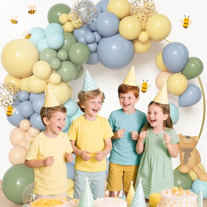 Amandir 153pcs Blue and Yellow Sage Green Balloon Arch Kit Different Sizes | 18 - Image 7