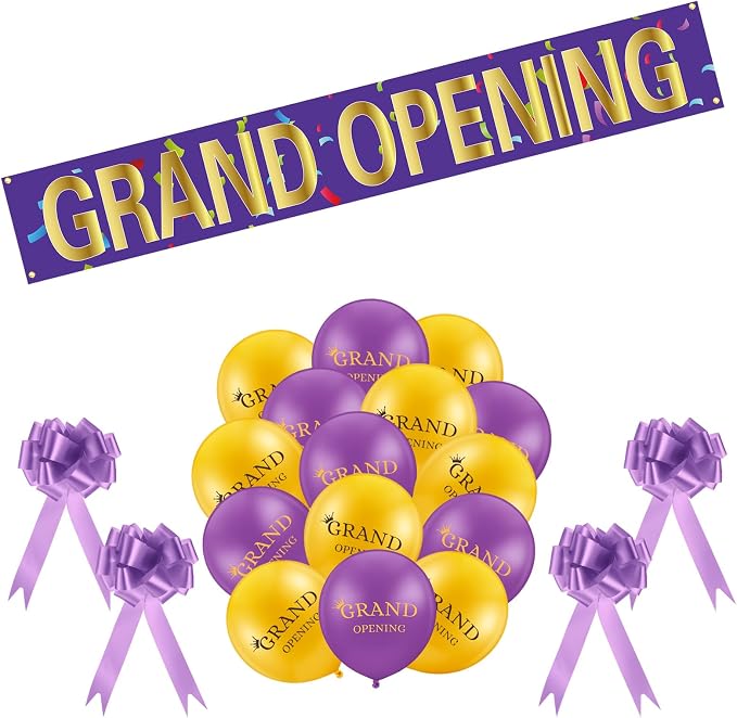 Mixweer Grand Opening Ribbon Cutting Ceremony Kit Grand Opening Banner by Mixweer