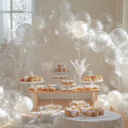 PartyWoo Clear Balloons 101pcs Transparent Latex Helium Balloons 12 Inch | - Image 6