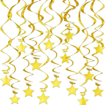 Gold Hanging Swirl Decorations by PARTVON