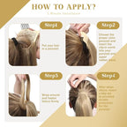 Ve Sunny Hair Extensions Ponytail Real Human Hair 80G Wrap Around Clip in Ponytail Hair Extensions Straight Extensions Human Hair for Women Copper 14inch