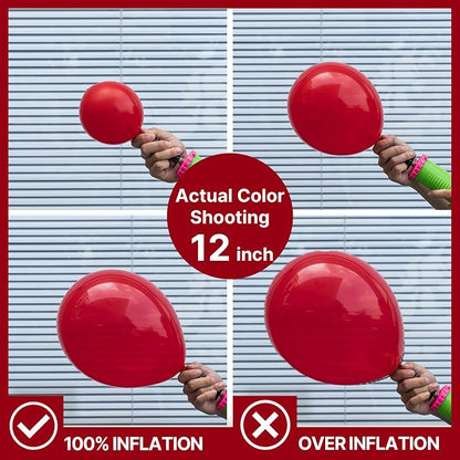PartyWoo Red Gold Balloons 140pcs Different Sizes Balloon Arch Kit | Ruby - Image 4