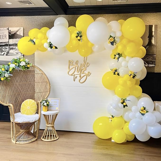 Voircoloria 90pcs Yellow Balloons Garland Arch Kit, 18 12 10 5 Inch | - Image 6